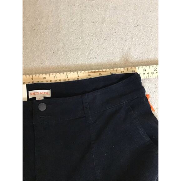 Knox Rose Women's High-Rise Wide Leg Corduroy Pants in Black Sz. 16 Normcore - Picture 5 of 8